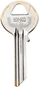 Hy-Ko 11010Y54 Key Blank, Brass, Nickel, For: Yale Cabinet, House Locks and Padlocks, Y54 Key Number, Pack of 10
