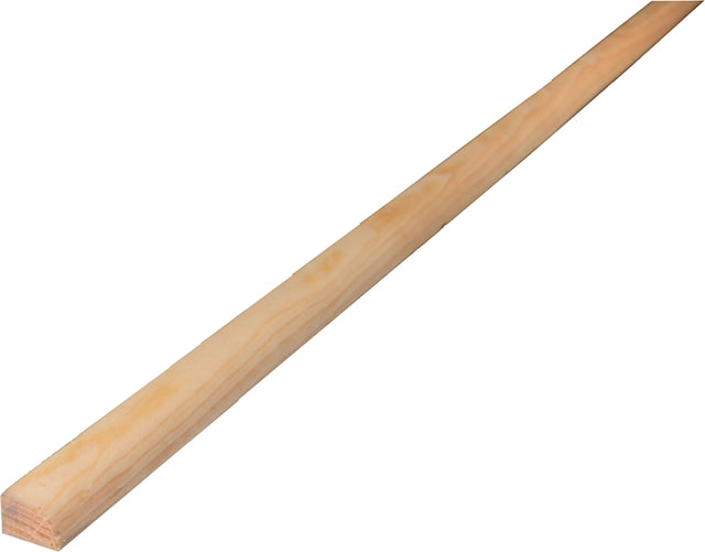 ALEXANDRIA Moulding 0W126-20096C1 Baseboard Moulding, 96 in L, 3/4 in W, 1/2 in Thick, Shoe Profile, Solid Pine Wood, Pack of 10