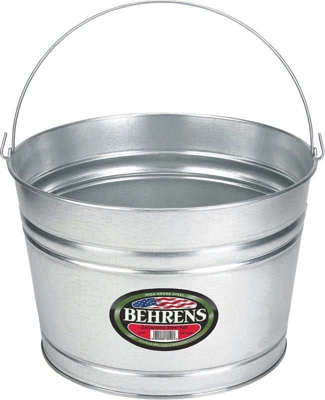 Behrens C17GS Scrub Pail, 4.25 gal Capacity, Galvanized Steel