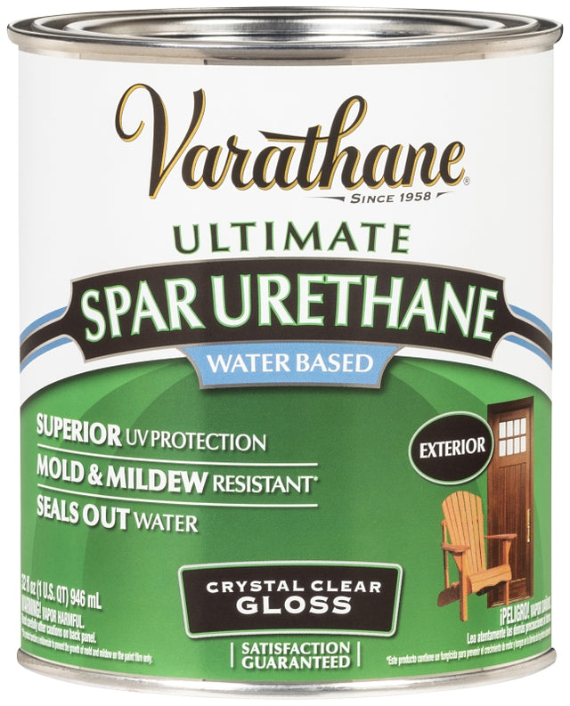 Rust-Oleum 250041H Urethane Paint, Gloss, Liquid, Crystal Clear, 1 qt, Can