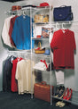 ClosetMaid 1608 Closet Organizer Kit, 96 in W x 12 in D x 70 in H Dimensions, Steel, White, Vinyl-Coated