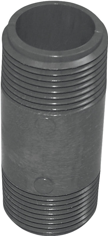GENOVA P-34-3 Pipe Nipple, 3/4 in, NPT, PVC, Gray, SCH 80 Schedule, 3 in L