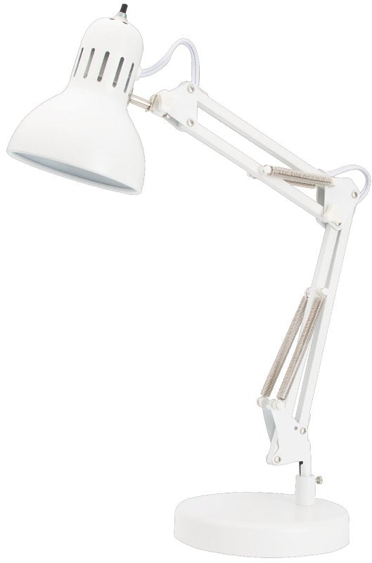 Boston Harbor TL-WK-134E-WH-3L Swing Arm Work Lamp, 120 V, 60 W, 1-Lamp, A19 or CFL Lamp, White