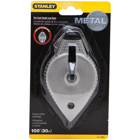 STANLEY 47-099 Chalk Line Reel, 100 ft L Line, 3.5:1 Gear Ratio