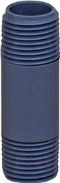 GENOVA P-12-6 Pipe Nipple, 1/2 in, NPT, PVC, Gray, SCH 80 Schedule, 6 in L