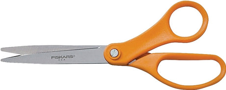 FISKARS 34527797 Premier Scissor, 8 in OAL, Stainless Steel Blade, Contour-Grip Handle, Orange Handle