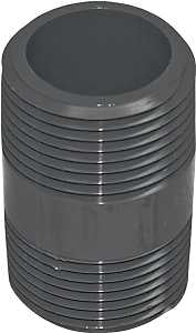 GENOVA P-34-2 Pipe Nipple, 3/4 in, IPS, PVC, SCH 80 Schedule, 2 in L