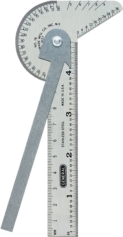 General 16ME Multi-Use Rule and Gauge, Stainless Steel