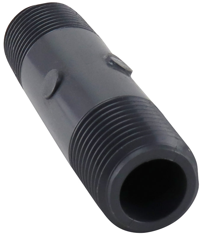 GENOVA P-12-3 Pipe Nipple, 1/2 in, IPS, PVC, SCH 80 Schedule, 3 in L
