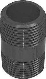 GENOVA P-12-212 Pipe Nipple, 1/2 in, NPT, PVC, Gray, SCH 80 Schedule, 2-1/2 in L
