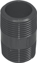 GENOVA P-12-212 Pipe Nipple, 1/2 in, NPT, PVC, Gray, SCH 80 Schedule, 2-1/2 in L
