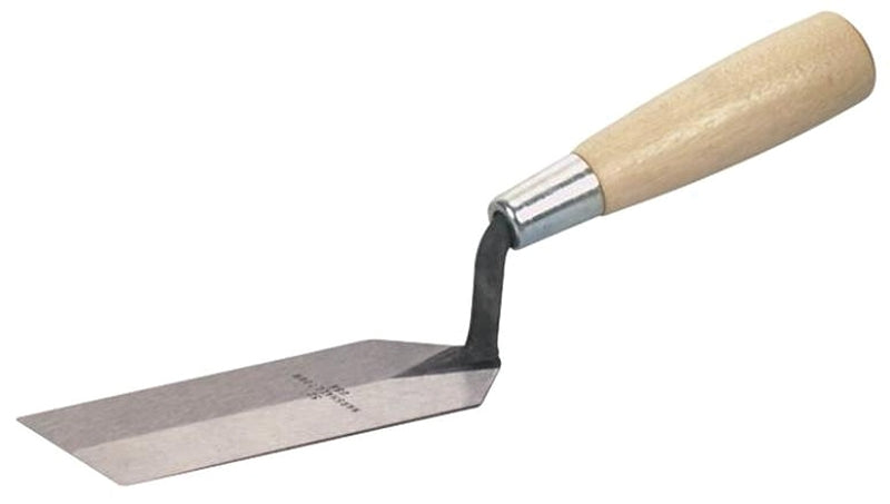 Marshalltown 56 Margin Trowel, 6 in L Blade, 2 in W Blade, HCS Blade, Wood Handle