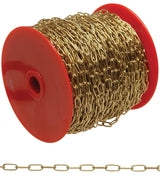 Campbell 0710517 Clock Chain, 5, 82 ft L, 10 lb Working Load, Brass