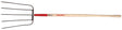 Razor-Back 73141 Barley Fork, Oval Tine, Steel Tine, Wood Handle, Straight Handle, 63-1/2 in L Handle