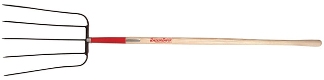 Razor-Back 73141 Barley Fork, Oval Tine, Steel Tine, Wood Handle, Straight Handle, 63-1/2 in L Handle