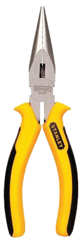 STANLEY 84-031W Nose Plier, 6 in OAL, Black/Yellow Handle, Comfort-Grip Handle