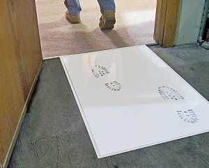 Surface Shields Step N Peel DG30W Reusable Tacky Clean Mat, 31-1/2 in L, 25-1/2 in W, 2 mil Thick, Acrylic/Polyethylene, Pack of 4