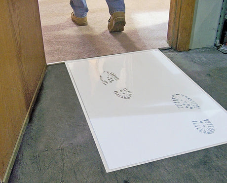 Surface Shields Step N Peel DG30W Reusable Tacky Clean Mat, 31-1/2 in L, 25-1/2 in W, 2 mil Thick, Acrylic/Polyethylene, Pack of 4