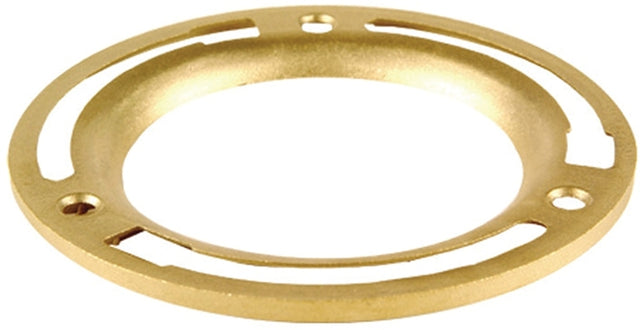 Oatey 43551 Replacement Closet Flange Ring, 4 in Connection, Brass, For: 4 in Closet Flanges