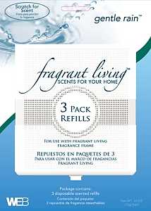 WEB Fragrant Living WSDR-GR HVAC Air Freshener, Gentle Rain, Pack of 12