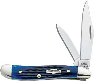 Case XX 02802 Folding Pocket Knife, 2.1 in Clip, 1.53 in Pen L Blade, Stainless Steel Blade, 2-Blade, Jigged Handle