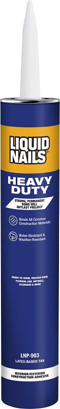 Liquid Nails LNP-901-28 Construction Adhesive, Off-White, 28 oz Cartridge, Pack of 12