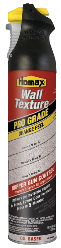 Homax 4555 Orange Peel Wall Texture, Slurry, Solvent, White, 25 oz Can