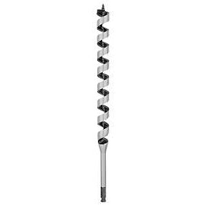 Irwin 3043014 Auger Drill Bit, 1-1/8 in Dia, 17 in OAL, Twist Flute, 1-Flute, 7/16 in Dia Shank