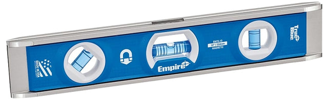 Empire True Blue Series em75.10 Torpedo Beam Level, 10 in L, 3-Vial, Magnetic, Aluminum