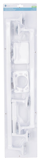 Boston Harbor PBC001-WH Bath Accessory Set, Metal, White, 5-Piece, For: Bathroom