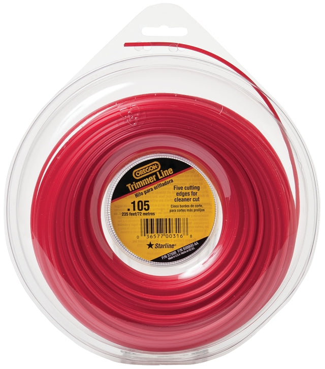 Oregon 619774/37598 Trimmer Line, 0.105 in Dia, 235 ft L, Co-Polymer