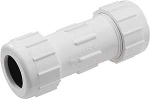 B & K 160-103 Double Seal Coupling, 1/2 in, Compression, PVC