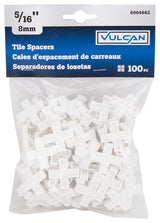 Vulcan MJ-T808083L Tile Spacer, 3/16 in Thick, Cross, Plastic