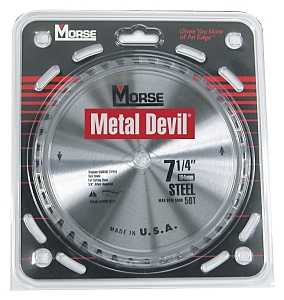 Morse CSM72548NSC Circular Saw Blade, 7-1/4 in Dia, 5/8 in Arbor, 48-Teeth, Carbide Cutting Edge