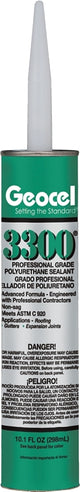 Geocel 3300 Series 68101 Polyurethane Sealant, White, Liquid, 10.1 oz Cartridge