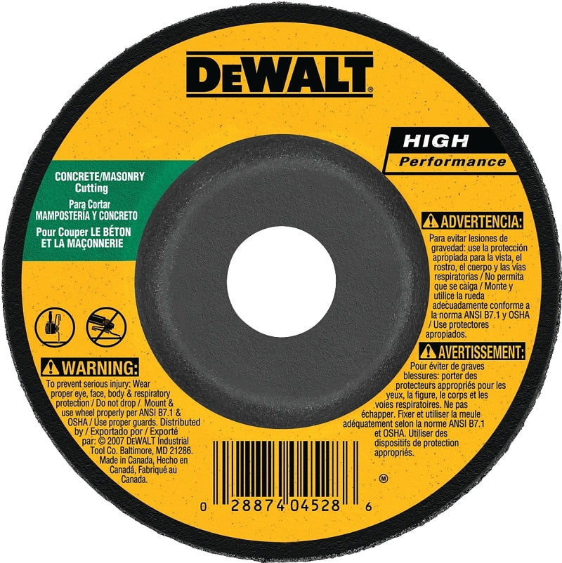 DEWALT DW4728 Grinding Wheel, 7 in Dia, 1/8 in Thick, 7/8 in Arbor, Very Coarse, Silicone Carbide Abrasive