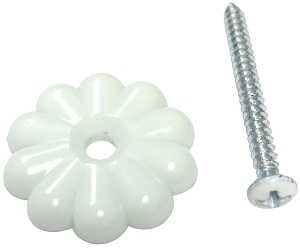 US Hardware D-138B Rosette Button, Plastic, 24/BAG