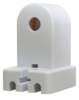 Eaton Wiring Devices 2503W-BOX Lamp Holder, Stationary, 1.45 in W x 2.33 in H Dimensions, 600 VAC, 660 W, White, Pack of 10