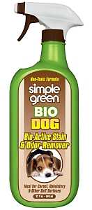 Simple Green 2010000615301 Bio Dog Stain and Odor Remover, Liquid, Fresh, 32 oz, Pack of 6