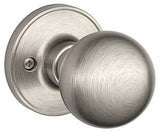 Schlage J170 CAN 619 Dummy Knob, Knob Handle, Round Design, Residential, Metal, Satin Nickel