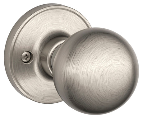 Schlage J170 CAN 619 Dummy Knob, Knob Handle, Round Design, Residential, Metal, Satin Nickel