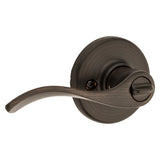 Kwikset 300BL 11PCP Privacy Lever, Turnbutton Lock, Venetian Bronze, Zinc, Residential, Reversible Hand, 3 Grade