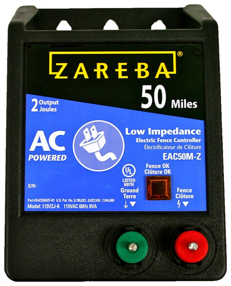 Zareba EAC50M-Z Electric Fence Charger, 2 J Output Energy, 115 V