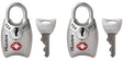 Master Lock 4689T Luggage Lock, Keyed Alike Key, Shrouded Shackle, 1/8 in Dia Shackle, Steel Shackle, Metal Body