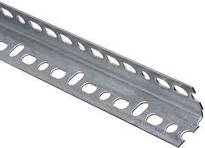 National Hardware 4021BC Series N341-131 Slotted Angle Stock, 1-1/4 in L Leg, 48 in L, 0.047 in Thick, Steel, Galvanized