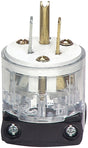 Eaton Wiring Devices WD8266 Electrical Plug, 2 -Pole, 15 A, 125 V, NEMA: NEMA 5-15, Clear