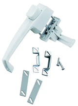 Wright Products V333WH Pushbutton Latch, 3/4 to 1-1/4 in Thick Door, For: Out-Swinging Wood/Metal Screen, Storm Doors