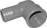 Boshart UPVCFE-10 Combination Pipe Elbow, 1 in, Insert x FPT, 90 deg Angle, PVC, Black