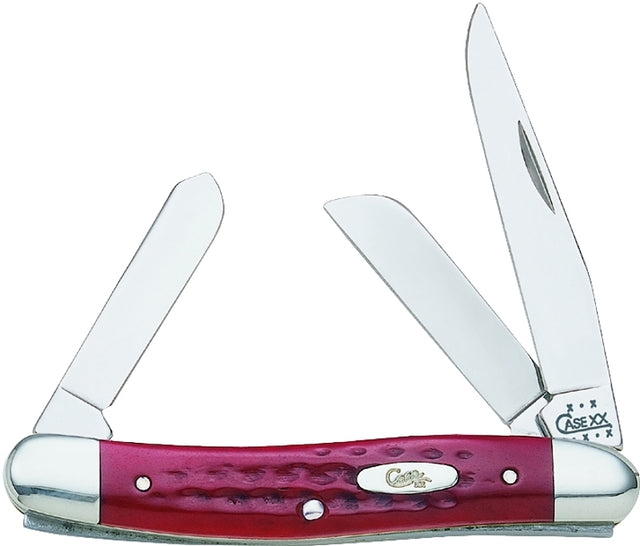 Case 786 Folding Pocket Knife, Clip, Sheep Foot and Spey Blade, Polished Mirror Blade, Stainless Steel Blade, 3-Blade