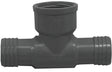 Boshart UPVCFRT-121205 Combination Reducing Pipe Tee, 1-1/4 x 1/2 in, Insert x FIP, Polyethylene, Black